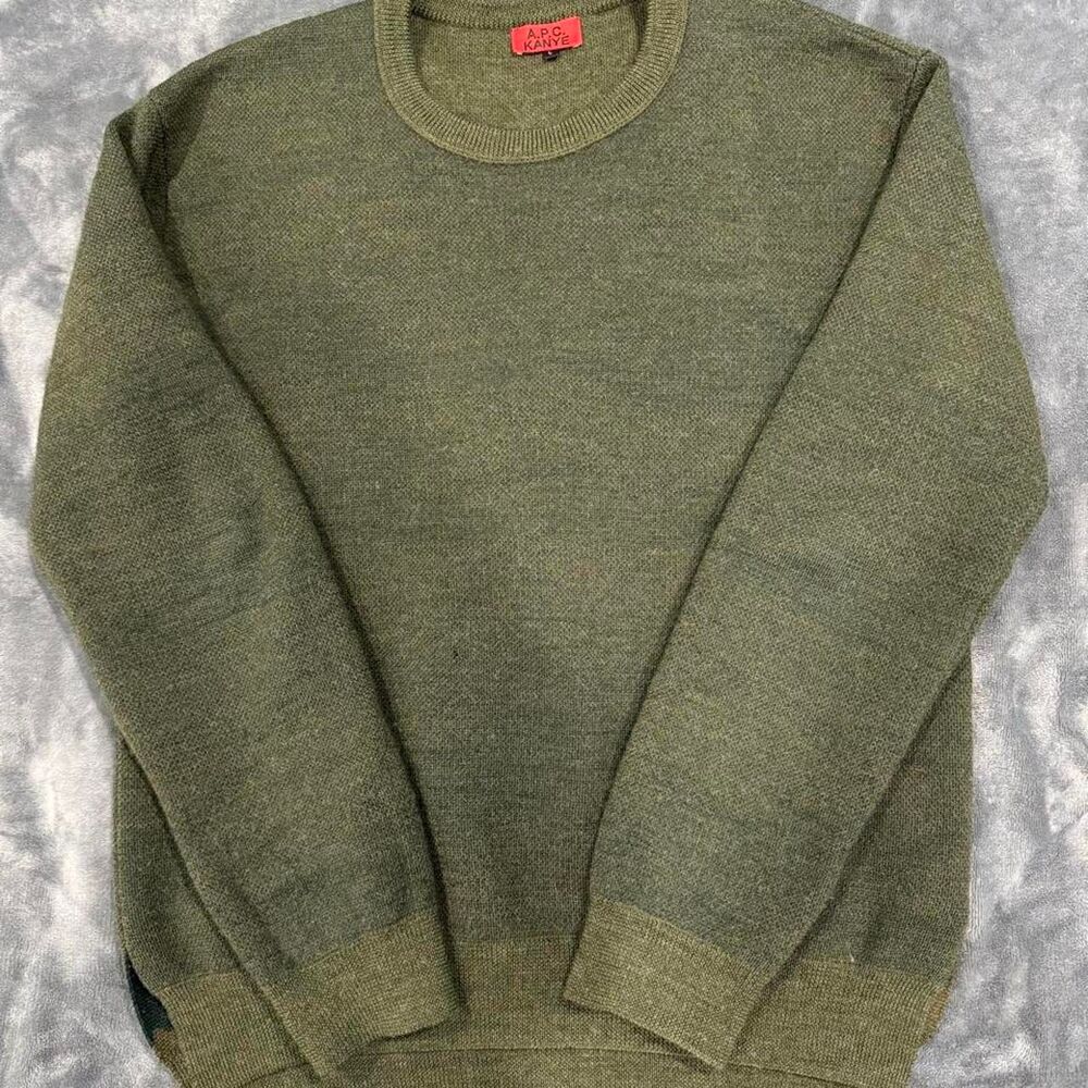 Apc Men's Green and Khaki Jumper